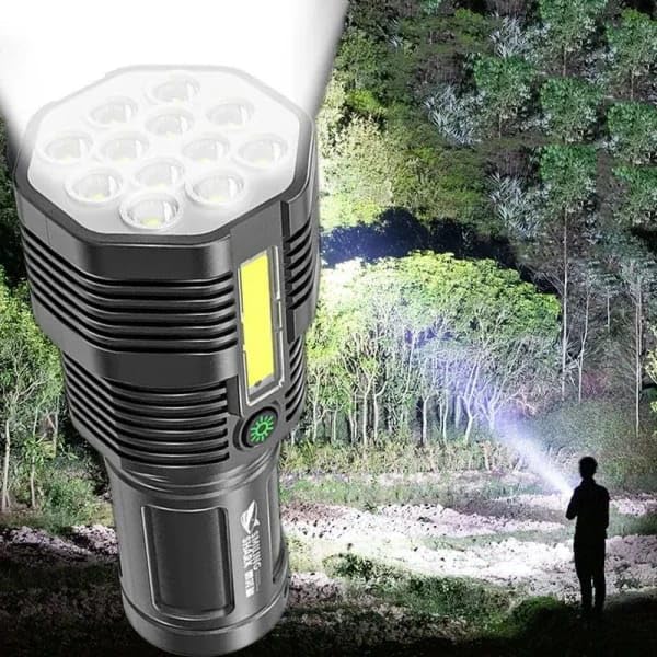 12 LED Flashlight COB Side Light USB Rechargeable Strong Light Flashlight Waterproof Outdoor Household Portable Long-Range Led Torch Light Hiking Camping Outdoor Side Light Flashlight 12 LED Flashlight COB Side Light USB Rechargeable Strong Light Flashlight Waterproof Outdoor Household Portable Long-Range Led Torch Light Hiking Camping Outdoor Side Light Flashlight